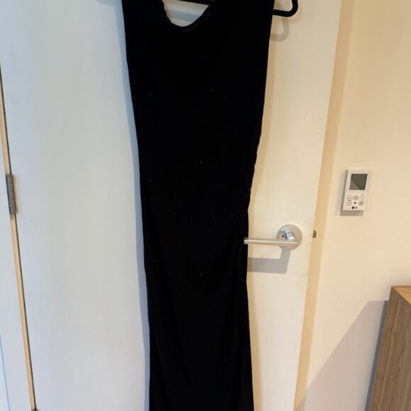 JUNIE BLACK KNIT MIDI DRESS - Picture 5 of 6